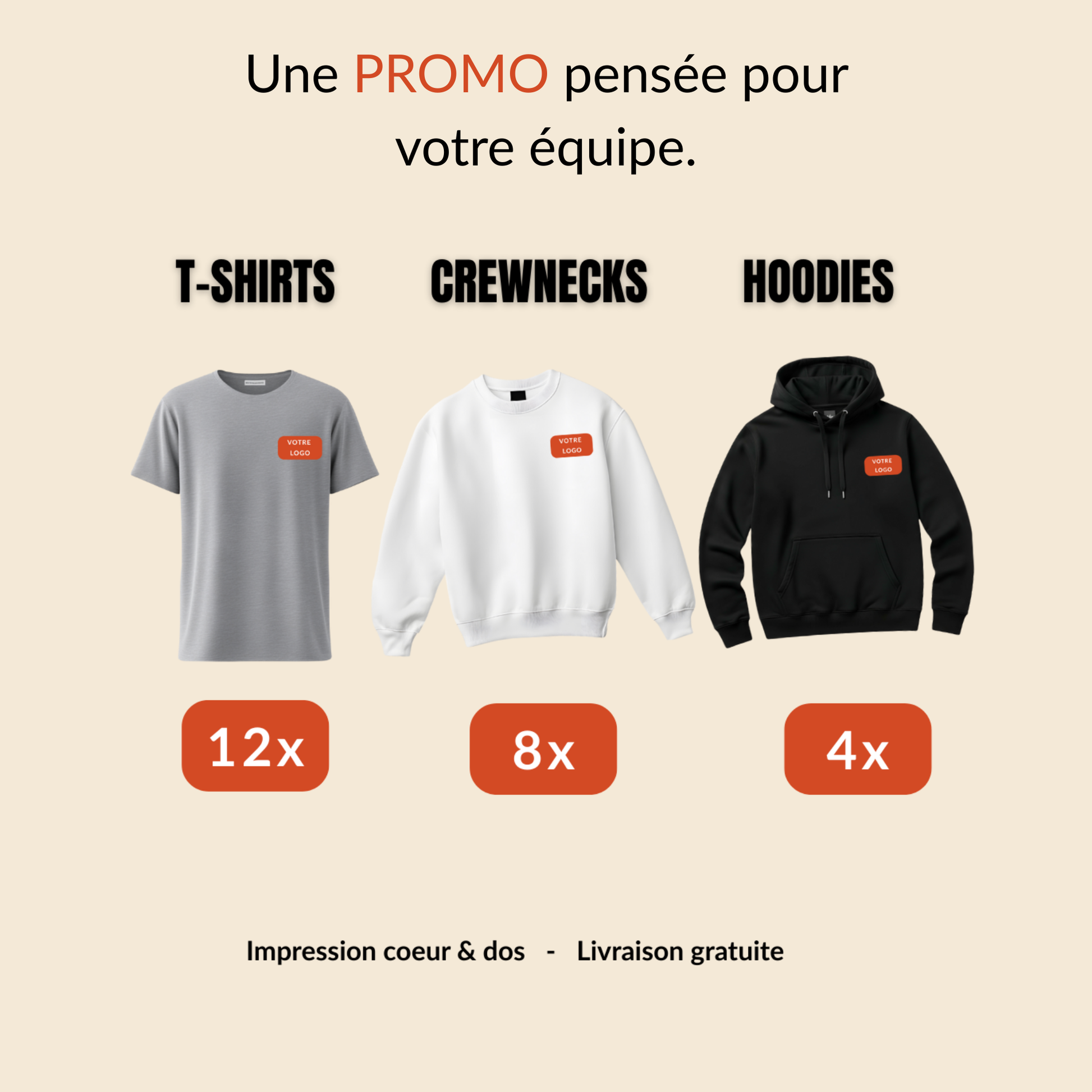 Promo pour votre équipe (entreprise)