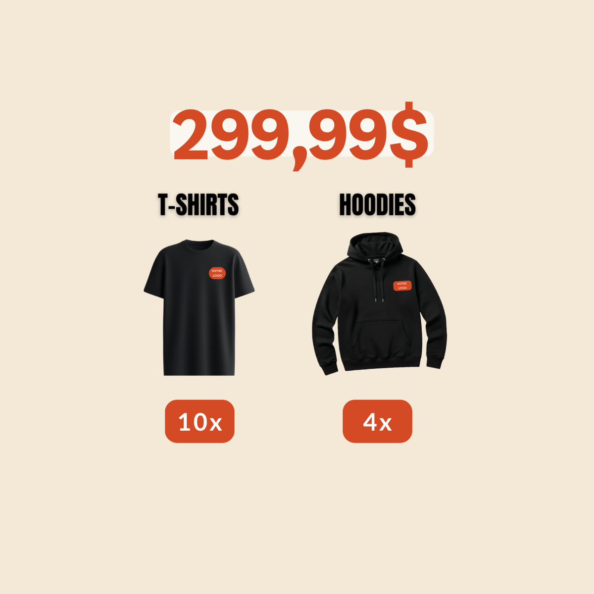 Combo 10 t-shirts & 4 hoodies