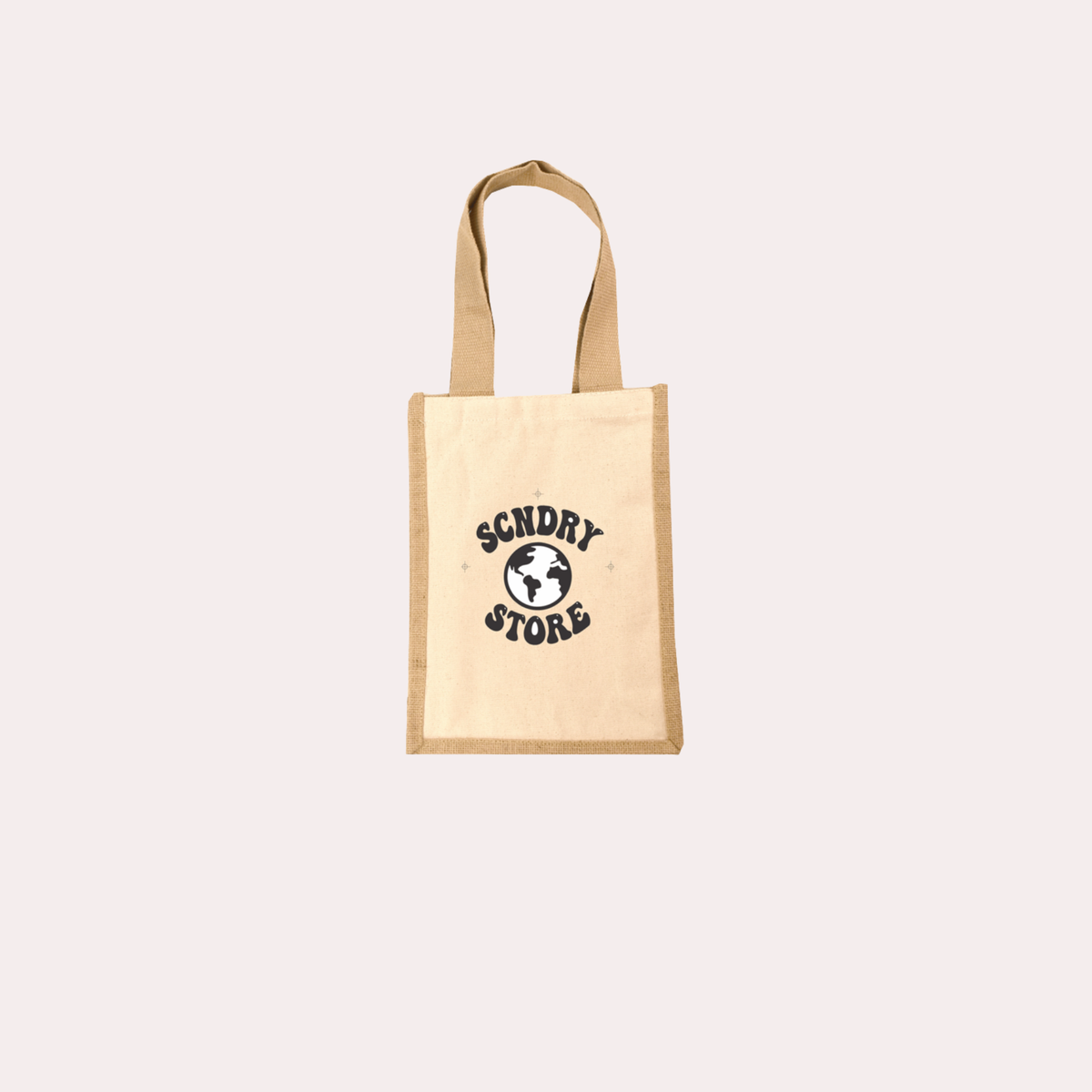 Mini Shopping Bag - Mélange coton / jute